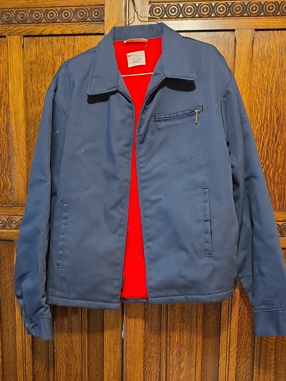 Men's Big Mac Navy Work Jacket with Red Lining Vintage UNUSED
